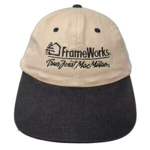 HeadShot FrameWorks Trus Joist MacMillan Baseball Cap Beige Black OS Hat Logo